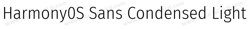 Harmony0S Sans Condensed Light字体转换
